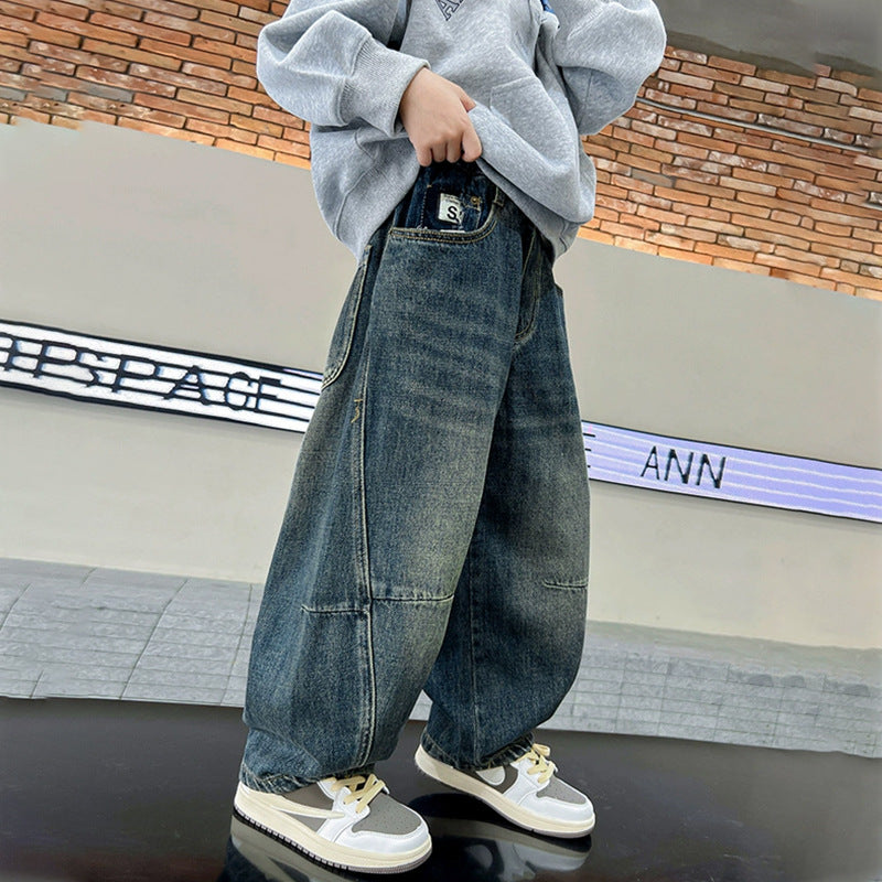 Damen weite Denim-Hose mit modernem Schnitt und lässigem Design Echo Archiv