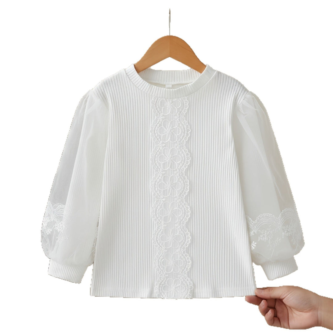Damen schicke Bluse mit voluminösen Tüllärmeln Echo Archiv
