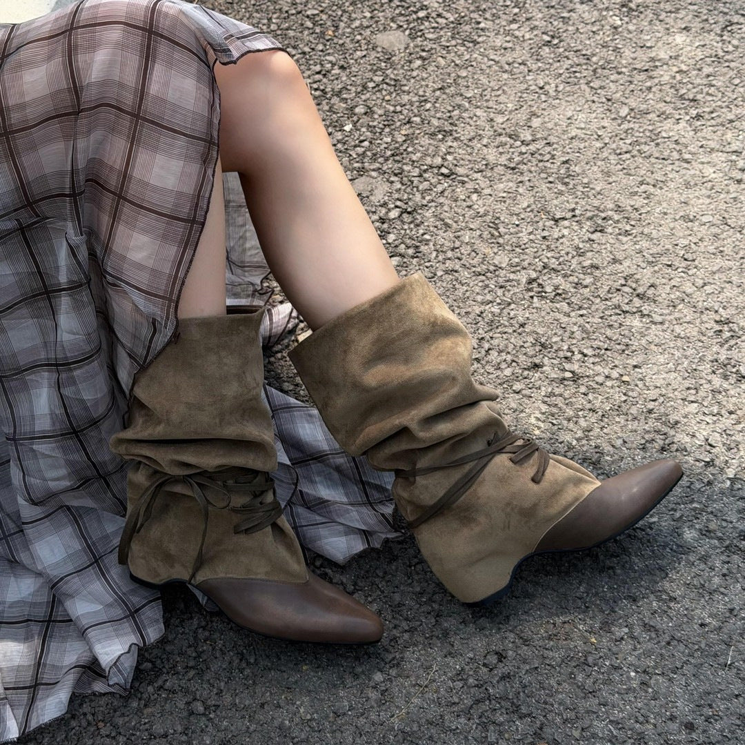 Damen Modische Ankle-Boots mit Schnürung – Varelle