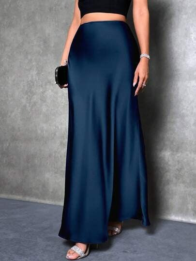 Damen Maxirock mit fließendem Schnitt und elegantem Fall Echo Archiv