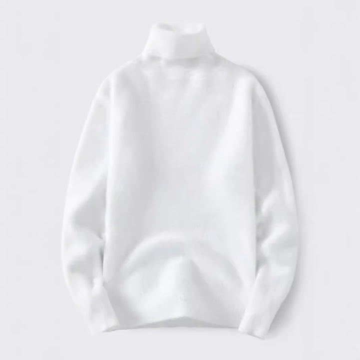 Herren warmer Rollkragenpullover aus weichem Strickstoff Echoarchiv