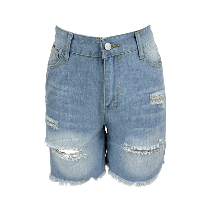 Damen klassische Destroyed Jeansshorts mit lässigem Schnitt Echo Archiv