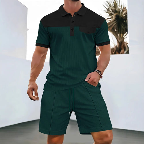 Herren sportliches Poloshirt mit kombiniertem Shorts-Design und atmungsaktiven Eigenschaften Echoarchiv