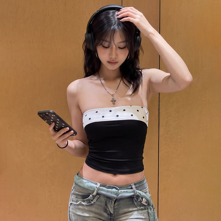 Damen Polka-Dots Bandeau-Top Echo Archiv