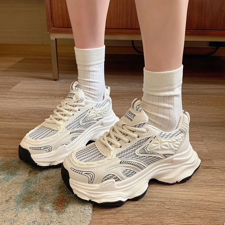 Damen Sportliche Chunky Sneakers mit atmungsaktiver Netzstruktur und dämpfender Sohle Echo Archiv