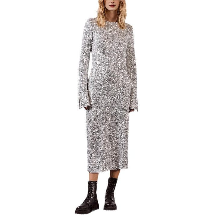 Damen Glitzerndes Langarmkleid Echoarchiv