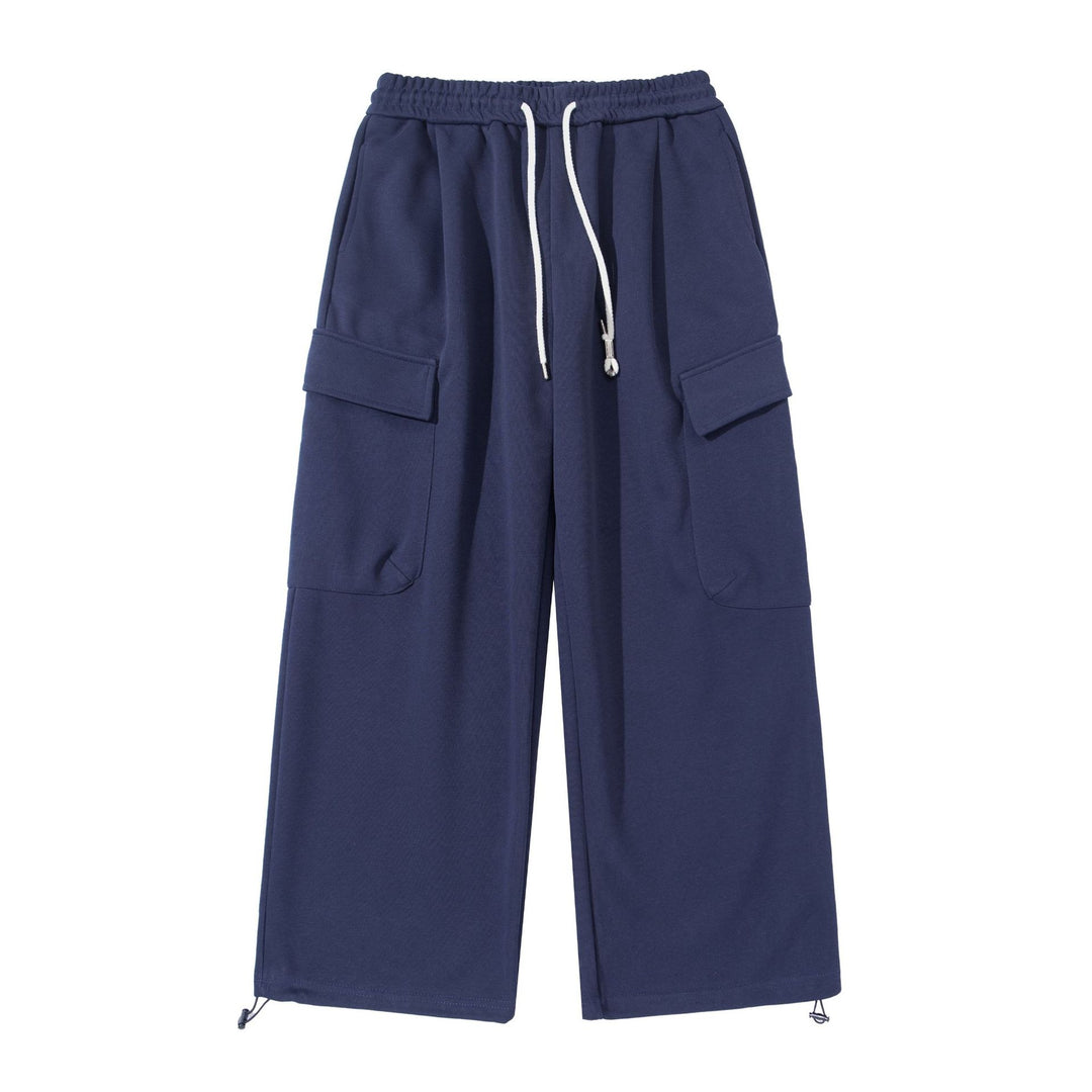 Unisex Cropped Cargo-Sweathose mit elastischem Bund, Kordelzug und verstellbarem Saum Echoarchiv