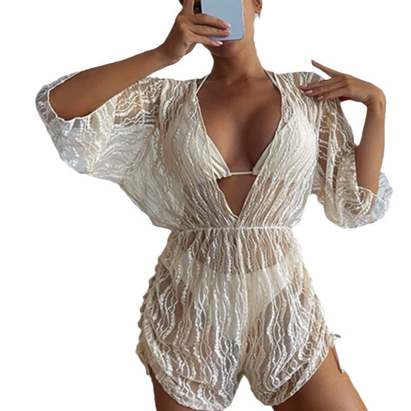 Damen Strand-Overall mit floralem Muster Echo Archiv