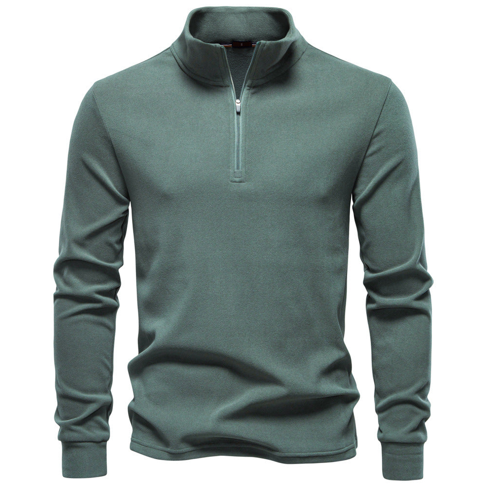 Herren funktionaler Sweatshirt mit hohem Kragen und kurzem Reißverschluss Echoarchiv