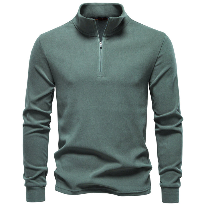 Herren funktionaler Sweatshirt mit hohem Kragen und kurzem Reißverschluss Echoarchiv