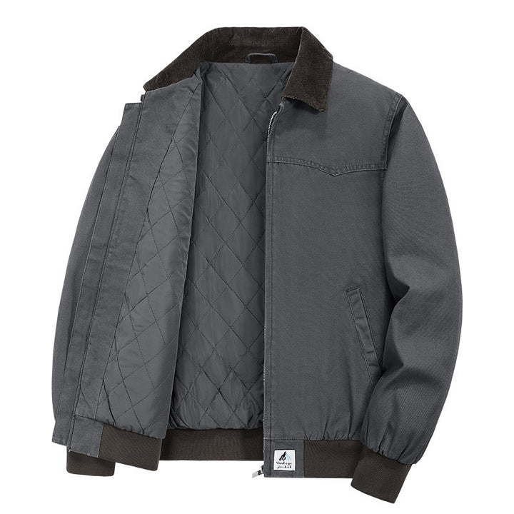 Herren Modische Übergangsjacke mit samtigem Kragen Echo Archiv