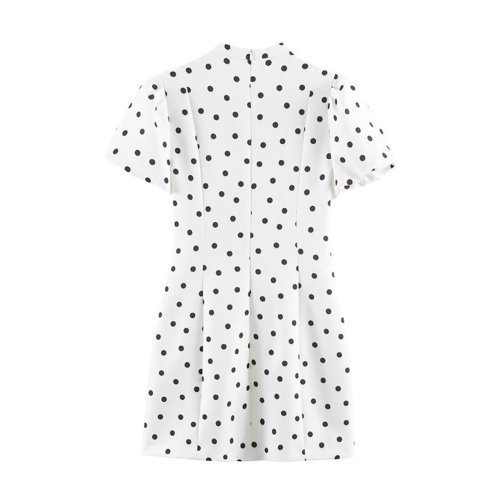 Damen Minikleid mit weitem Puffärmel und elegantem V-Ausschnitt Echo Archiv