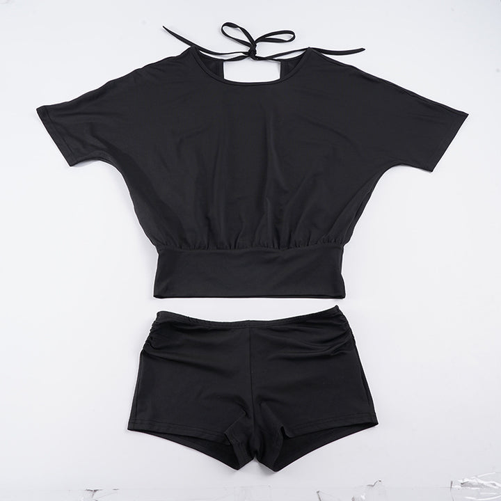 Damen Sportliches Bikini-Set mit lockerem Oberteil- und Short-Kombination Echo Archiv