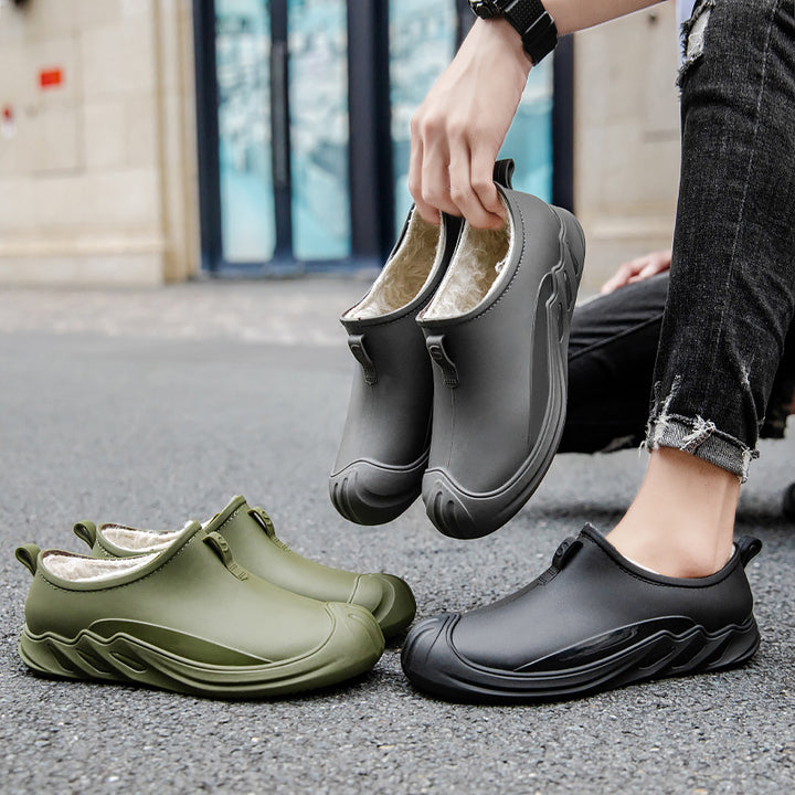 Herren Gefütterte wasserdichte Kurzschlupf-Clogs mit Thermofutter und profiliertem Outdoor-Sohlenprofil Echoarhiv