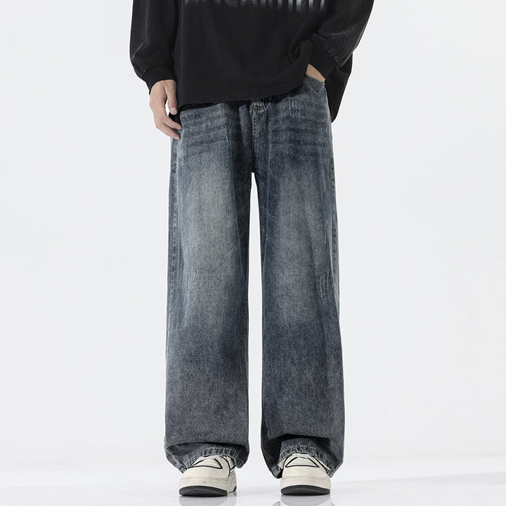 Herren Extraweite Baggy-Jeans mit extra langer Saumkante und dezenter Repair-Optik Echo Archiv