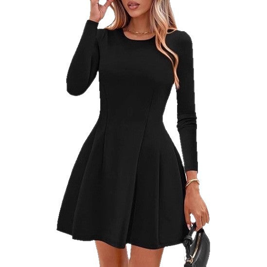 Damen A-Linien Minikleid mit langen Ärmeln Echo Archiv