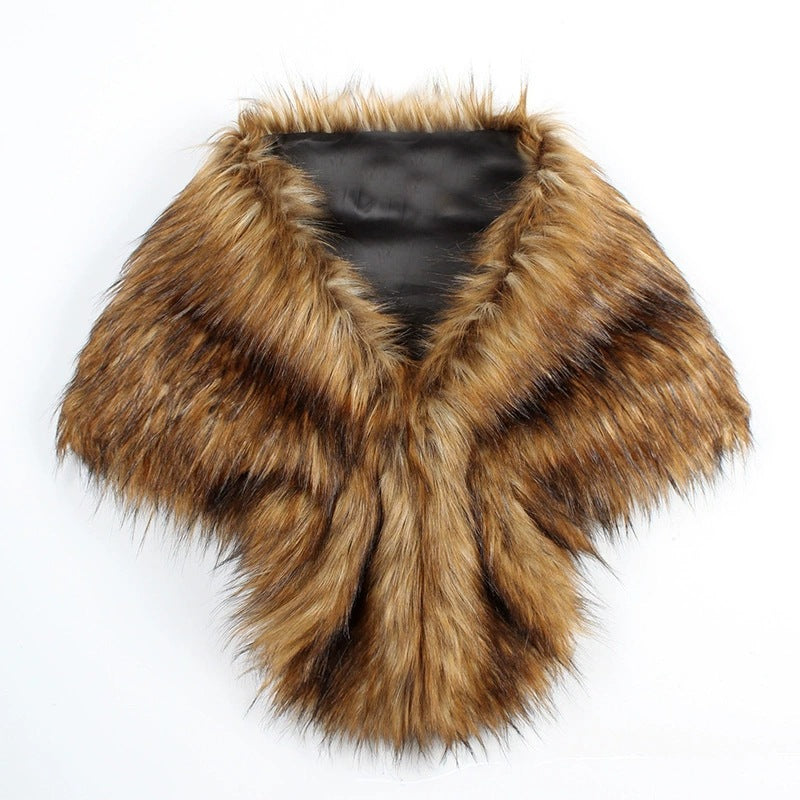 Damen elegante Kunstpelz-Schulterstola im Capelet‑Schnitt Echo Archiv