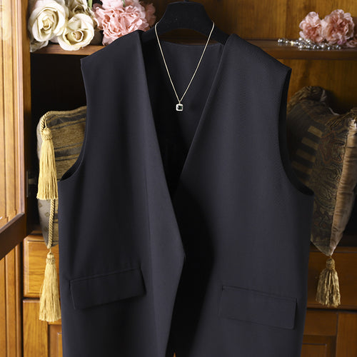 Damen Modische Ärmellose Blazer-Weste Echoarchiv