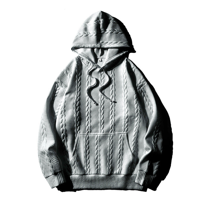 Herren Kapuzenpullover mit strukturiertem Muster Echoarchiv