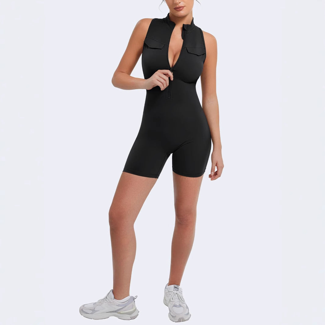 Damen Funktionaler Jumpsuit mit Stehkragen und Taschen Echo Archiv