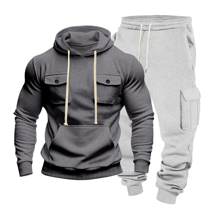 Herren Kapuzenpullover und Cargo-Hosen Set Echoarchiv