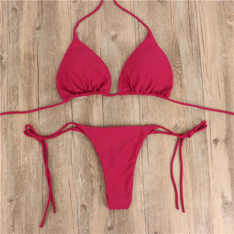 Damen Bikini-Set mit verstellbaren Trägern und minimalistischem Design Echoarchiv