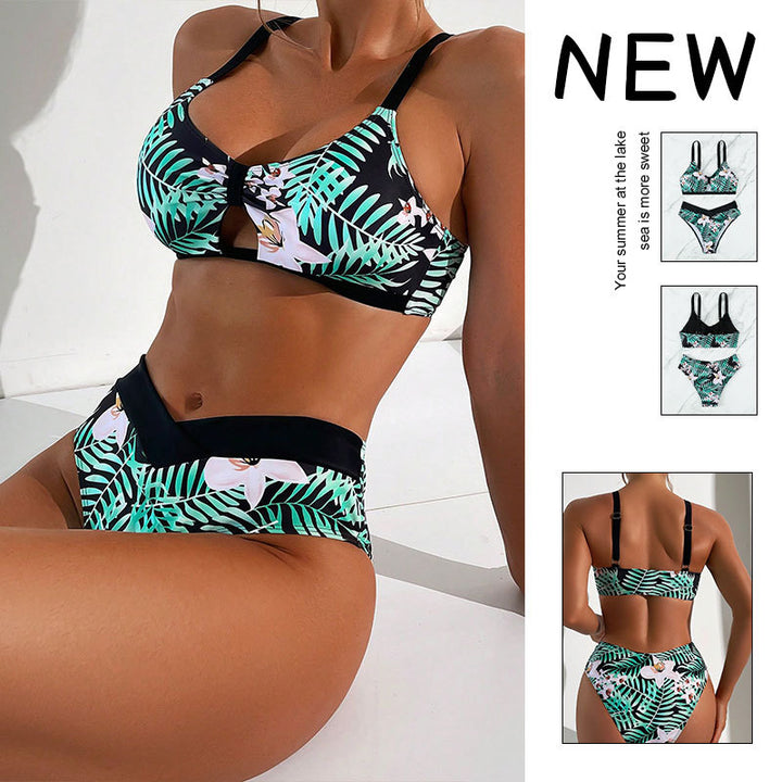 Damen Zweiteiliges Bikini-Set mit floralem Design und verstellbaren Trägern Echo Archiv