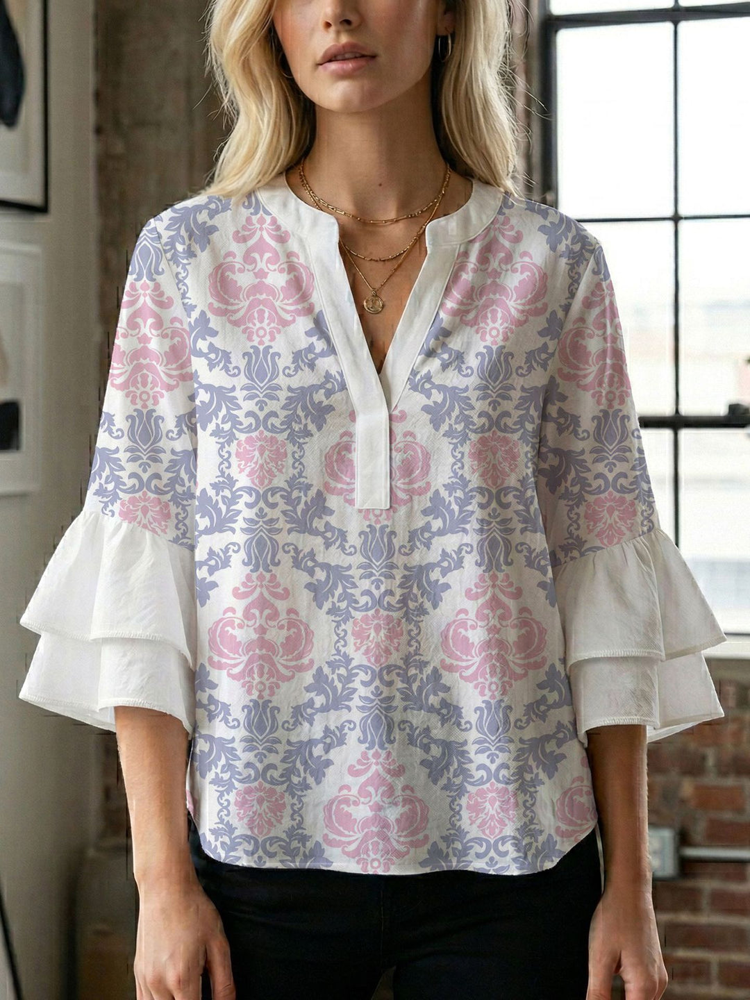 Damen Bluse mit wunderschönen floralem Design Echo Archiv