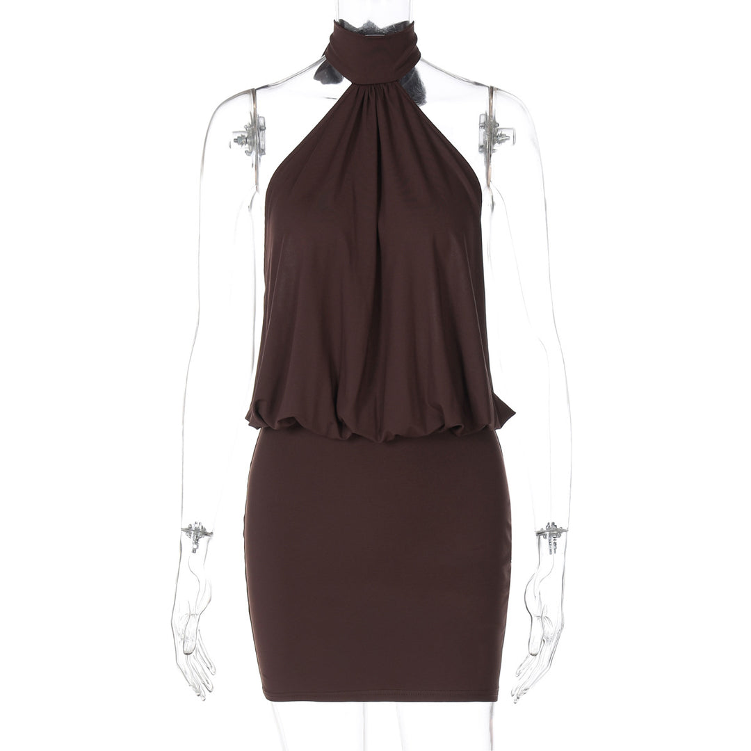 Damen Halterkleid mit figurbetonter Silhouette und fließendem Rock Echo Archiv