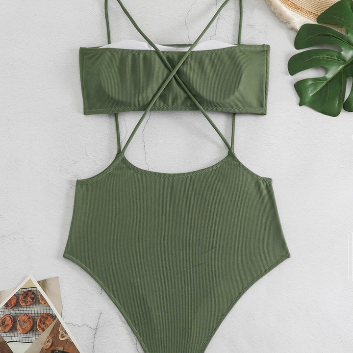 Damen Sportlicher Hochgeschnittener Bikini Echo Archiv