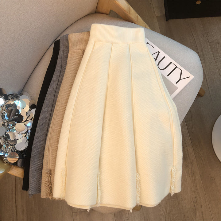 Damen Modischer Faltenrock mit strukturiertem Design Echo Archiv
