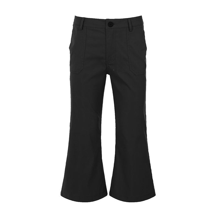 Damen Verkürzte ausgestellte Stretch-Hose mit aufgesetzten Taschen – Avélisse
