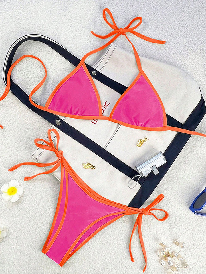 Damen Triangel-Bikini mit verspielten Schleifen Echo Archiv