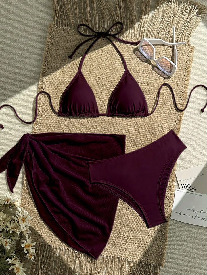 Damen Triangel-Bikini mit Wickeltuch und verstellbaren Trägern Echo Archiv