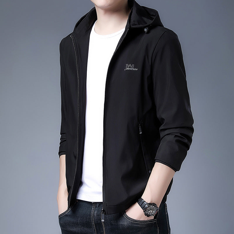 Herren leichte Funktionsjacke mit Kapuze und atmungsaktivem Material Echoarchiv