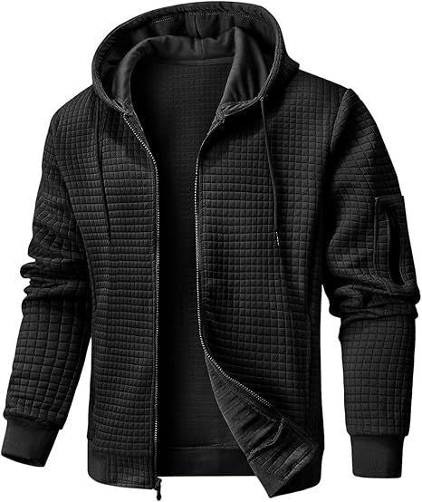 Herren Stepp-Jacke mit Kapuze und praktischem Reißverschluss Echoarchiv