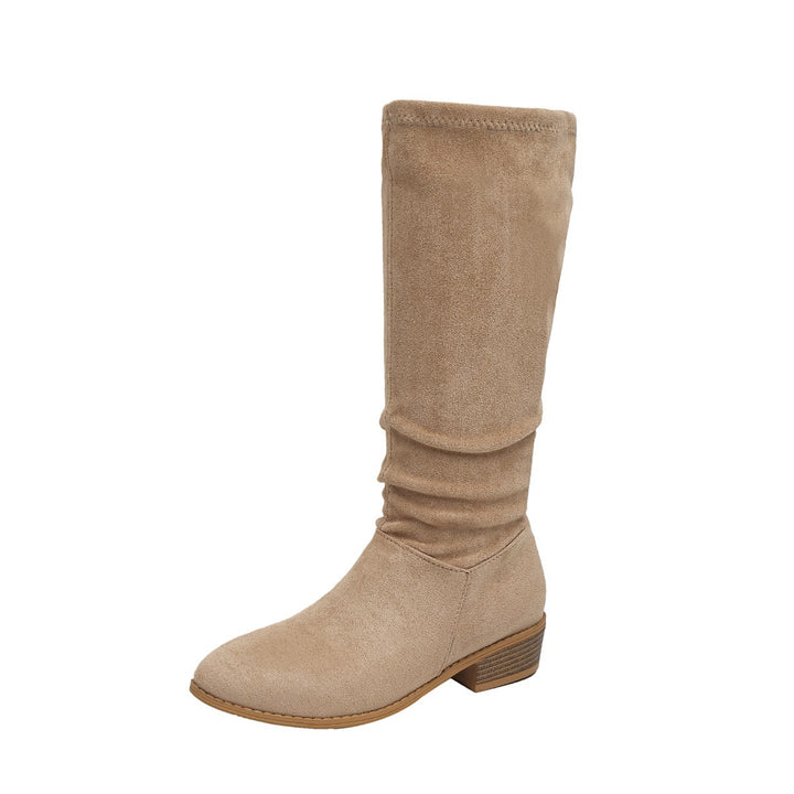 Damen Komfortable Wildleder Overkneestiefel Echo Archiv