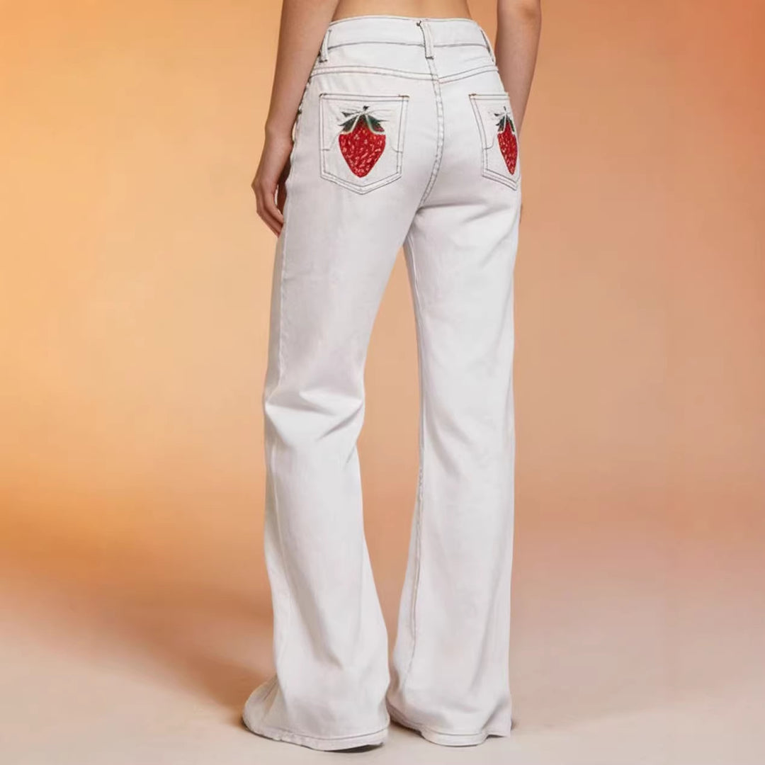 Damen Flared Jeans mit hohem Bund und eleganten Nahtdetails Echo Archiv
