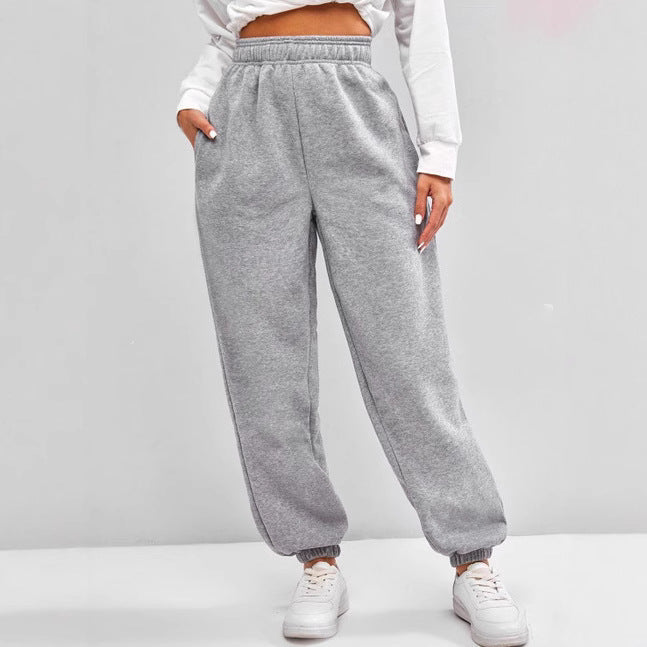 Damen nan hochgeschnittene Relax-Fit Jogginghose mit elastischem Bund, Seitentaschen und gerafften Beinbündchen Echo Archiv