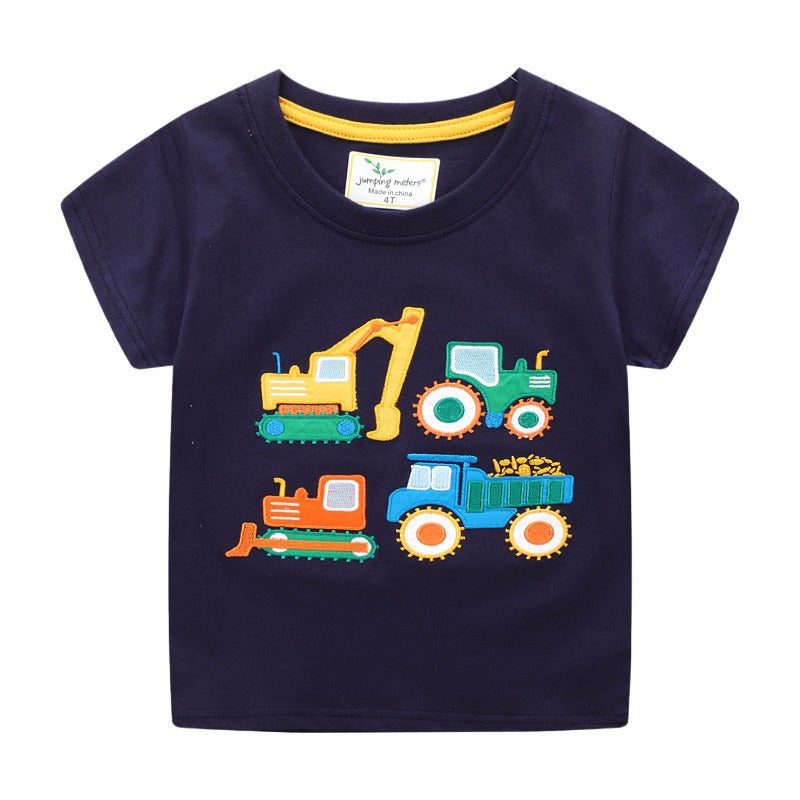 Jungen T-Shirt mit buntem Baustellenfahrzeug-Design Echo Archiv