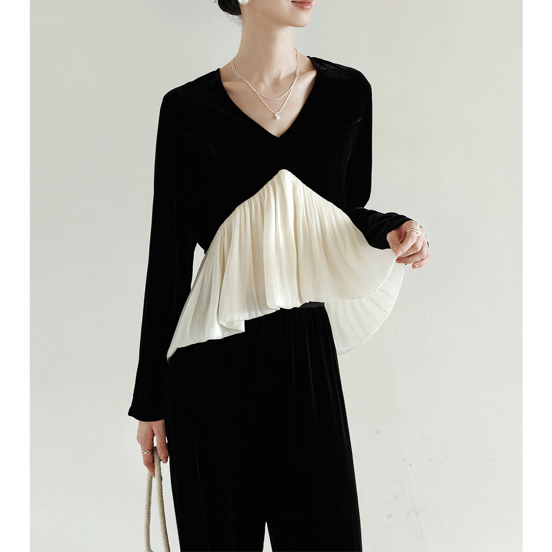 Damen Elegante Bluse mit Drapierung Echoarchiv