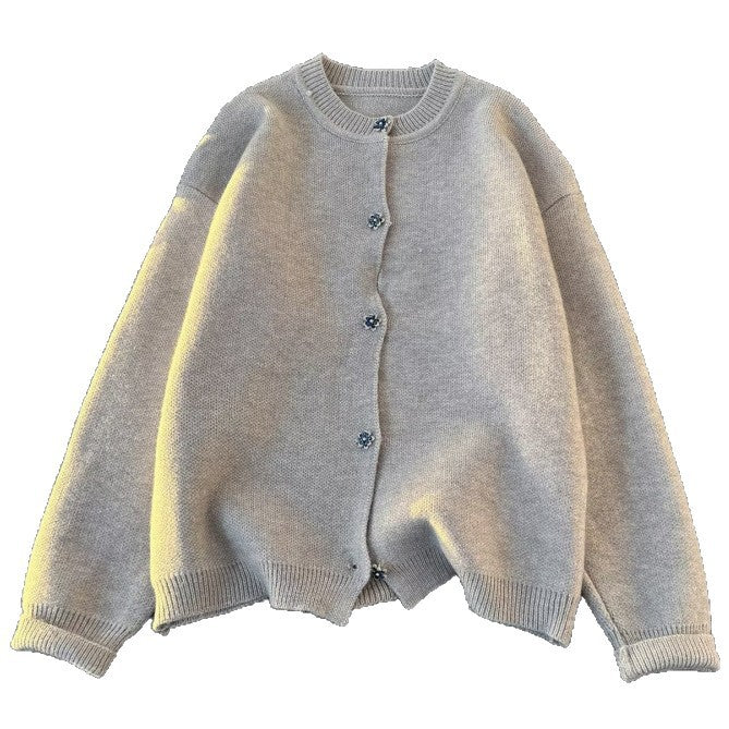 Unisex Kuscheliger melierter Feinstrick-Pullover mit Raglanärmeln und geripptem Rundhals Echoarchiv