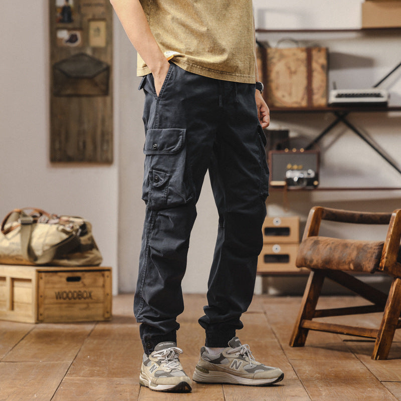Herren Taktische Cargo-Joggerhose mit Tunnelzugbund und verstellbaren Druckknopf‑Taschen Echo Archiv