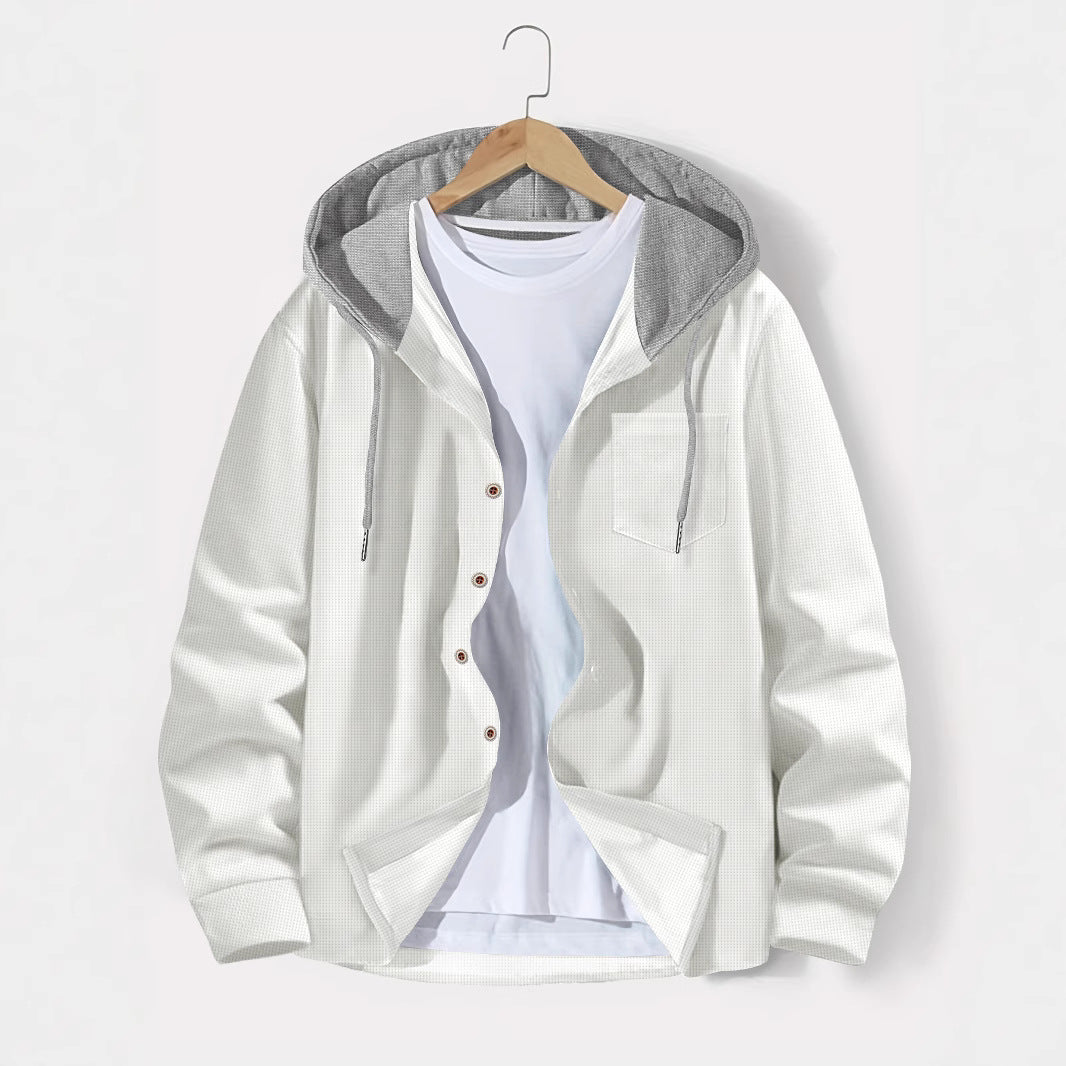Herren lässige Jacke mit Kapuzen-Design und druckknopfverschluss Echoarchiv