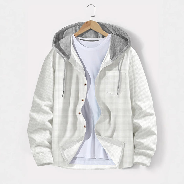 Herren lässige Jacke mit Kapuzen-Design und druckknopfverschluss Echoarchiv
