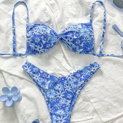 Damen Triangel-Bikini mit floralem Design Echo Archiv