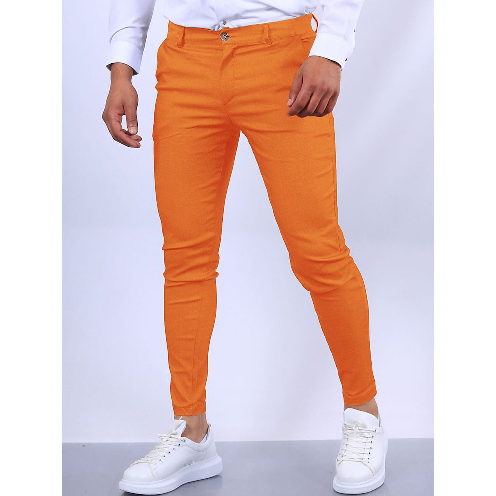 Herren Slim-Fit Chinohosen mit elastischem Bund und praktischen Taschen Echoarchiv