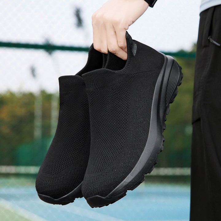 Unisex nan elastischer Strick-Schlupfschuh mit konturierter viskoelastischer Innensohle und rutschfester stoßdämpfender Laufsohle Echo Archiv