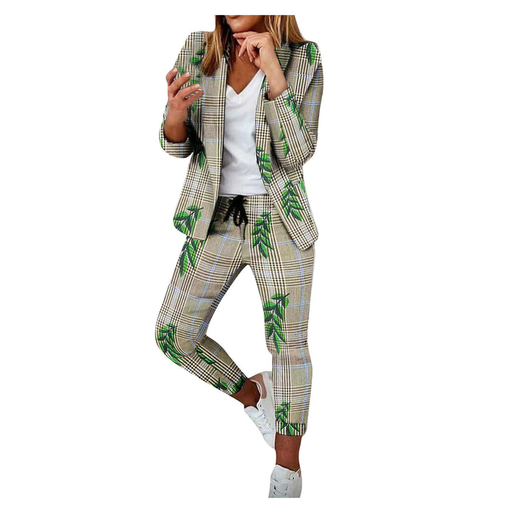 Damen Karierte Slim-Fit Jogginghose mit Tunnelzug und Knöchellangem Schnitt – Avélisse