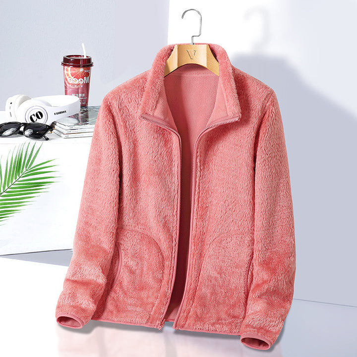 Damen Fleecejacke mit hohem Kragen Echo Archive